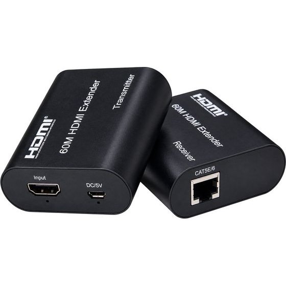 Powertech Hdmi Video Extender ���� �������� RJ45, 1080p/60Hz, �� loop, ��� 120m - (CAB-H204)