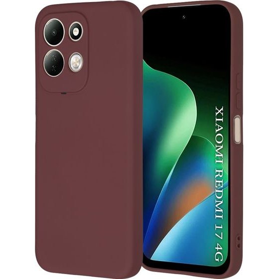 Techsuit - Softflex - Xiaomi Redmi 17 4G / Redmi 17 5G - Plum Red