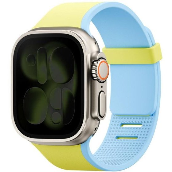 UNIQ Strap Revix Iv Reversible Magnetic For Apple Watch Series 44/45/46/49mm Lime Green And Blue - (UNIQ-49MM-REV4LIMSPBLUS)