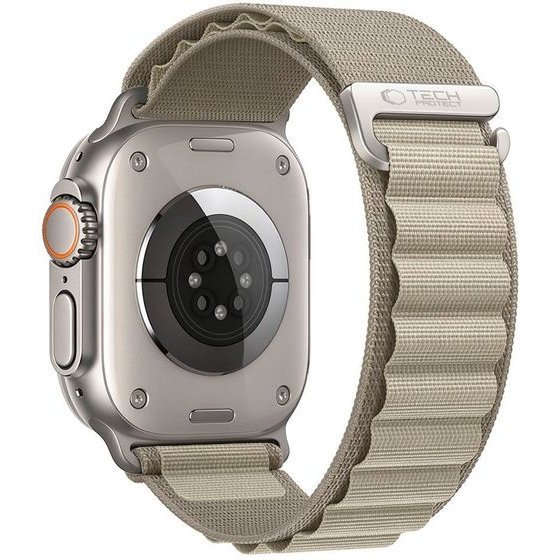 Tech-Protect Nylon Pro Apple Watch 8 / 9 / 10 / 11 / 12 / Se / Ultra (44 / 45 / 46 / 49 MM) TITANIUM/OLIVE