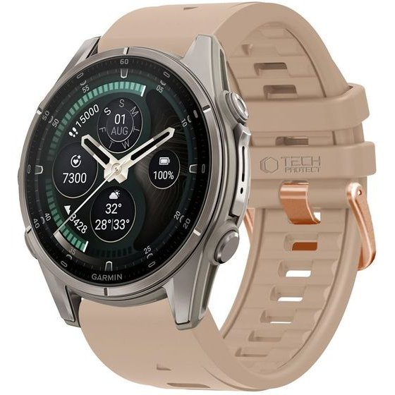 Tech-Protect Silicone Garmin Fenix 5S / 5S Plus / 6S / 6S Pro / 7S / 8 / 9 / 9 Pro (43 MM) WALNUT