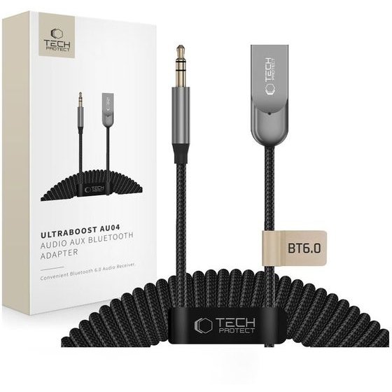 Tech-Protect Ultraboost AU04 Audio Adapter Aux Bluetooth 6.0 GREY
