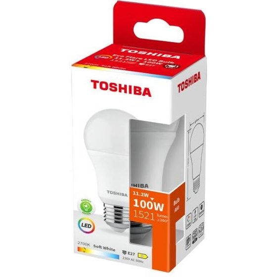 Toshiba Led Eco Flare A60 E27 11.2W 2700K - (DELS-BLW411BA8AEA4)