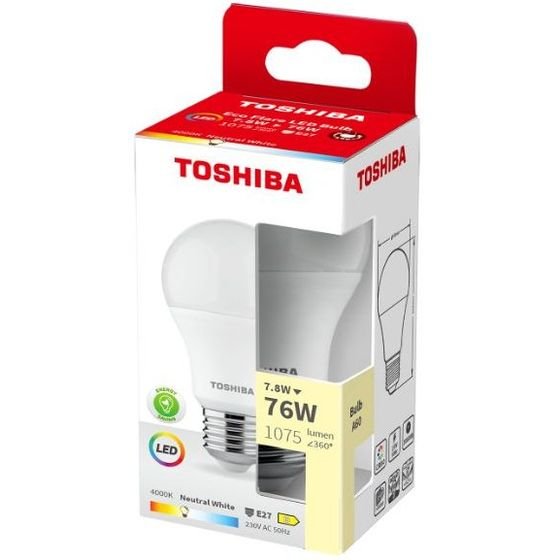 Toshiba Led Eco Flare A60 E27 7.8W 4000K - (DELS-BL447P8A8AEA4)