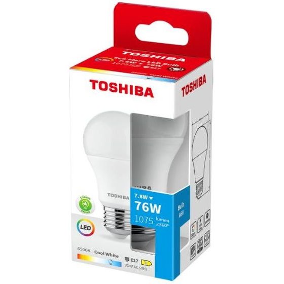 Toshiba Led Eco Flare A60 E27 7.8W 6500K - (DELS-BLC47P8A8AEA4)