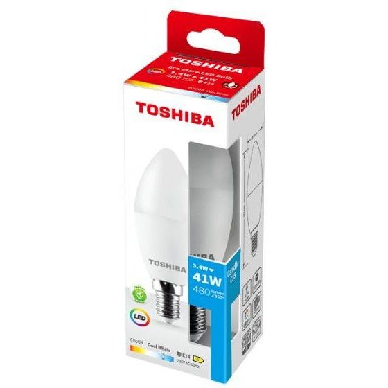 Toshiba Led Eco Flare C35 E14 3.4W 6500K - (DELS-CDC43P414AEA4)