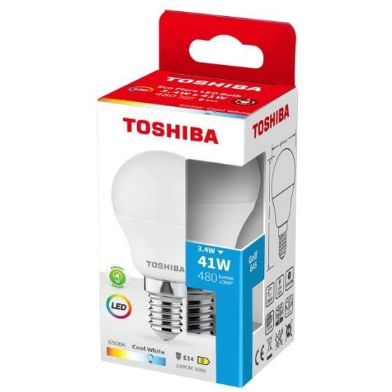 Toshiba Led Eco Flare G45 E14 3.4W 6500K - (DELS-GFC43P414AEA4)