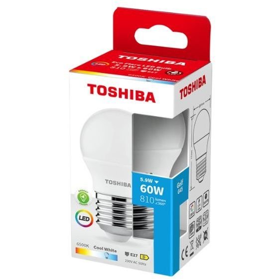 Toshiba Led Eco Flare G45 E27 5.9W 6500K - (DELS-GFC45P927AEA4)