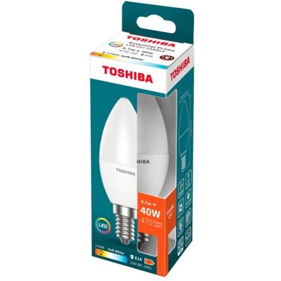 Toshiba Led Essential Prime C37 E14 4.7W 2700K - (DELS-CDW44P714AE84)