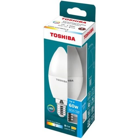 Toshiba Led Essential Prime C37 E14 7W 6500K - (DELS-CDC400714AE84)