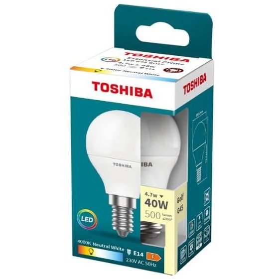 Toshiba Led Essential Prime G45 E14 4.7W 4000K - (DELS-GF444P714AE84)