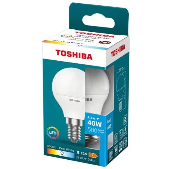 Toshiba Led Essential Prime G45 E14 4.7W 6500K - (DELS-GFC44P714AE84)