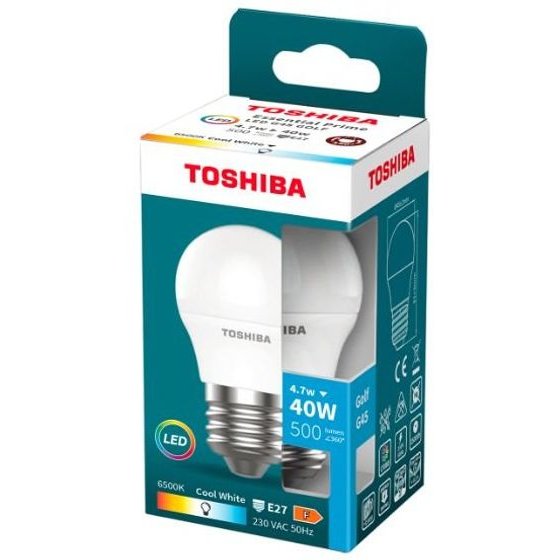 Toshiba Led Essential Prime G45 E27 4.7W 6500K - (DELS-GFC44P727AE84)