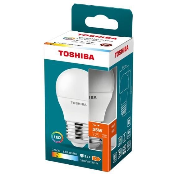 Toshiba Led Essential Prime G45 E27 7W 2700K - (DELS-GFW400727AE84)
