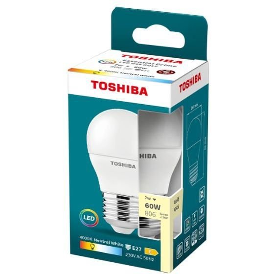 Toshiba Led Essential Prime G45 E27 7W 4000K - (DELS-GF4400727AE84)