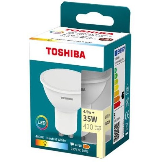 Toshiba Led Essential Prime GU10 4.5W 120D 4000K - (DELS-GU444P5A2AE84)