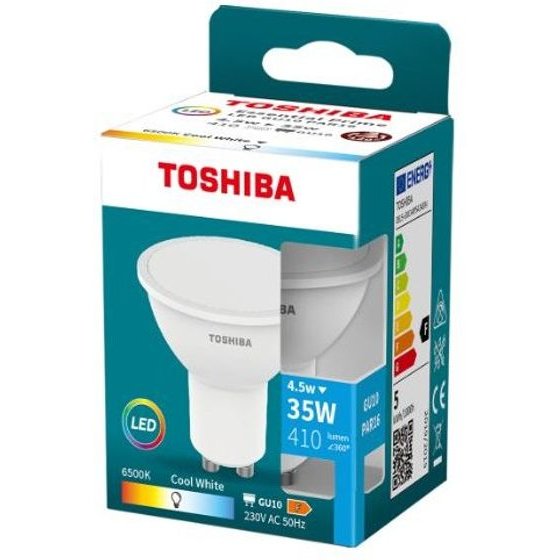 Toshiba Led Essential Prime GU10 4.5W 120D 6500K - (DELS-GUC44P5A2AE84)