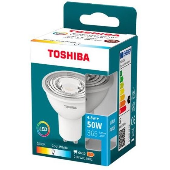 Toshiba Led Essential Prime GU10 4.5W 36D 6500K - (DELS-GUC44P536AE84)