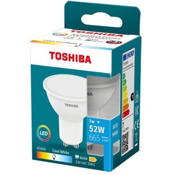 Toshiba Led Essential Prime GU10 7W 120D 6500K - (DELS-GUC4007A2AE84)
