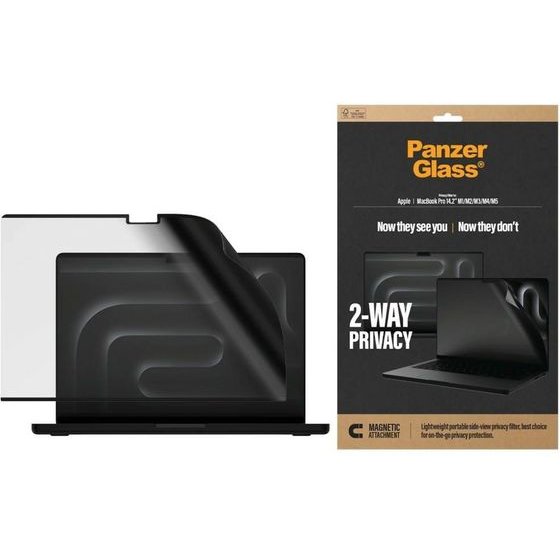 PanzerGlass Privacy Glass Magnetic 2-Way Privacy For Macbook Air 14.2 M1 / M2 / M3 / M4 / M5 - (PG49662)