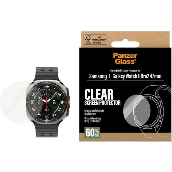 PanzerGlass Tempered Glass Screen Protector For Samsung Galaxy Watch Ultra2 47mm - (PG15699)