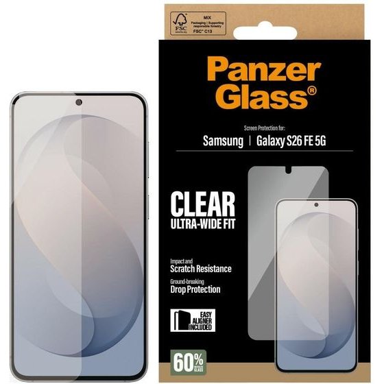 PanzerGlass Tempered Glass Ultra-Wide Fit Easyaligner For Samsung Galaxy S26 Fe 5G - (PG51648)