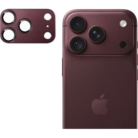 Techsuit - Full Camera Glass - Iphone 18 Pro - Dark Cherry