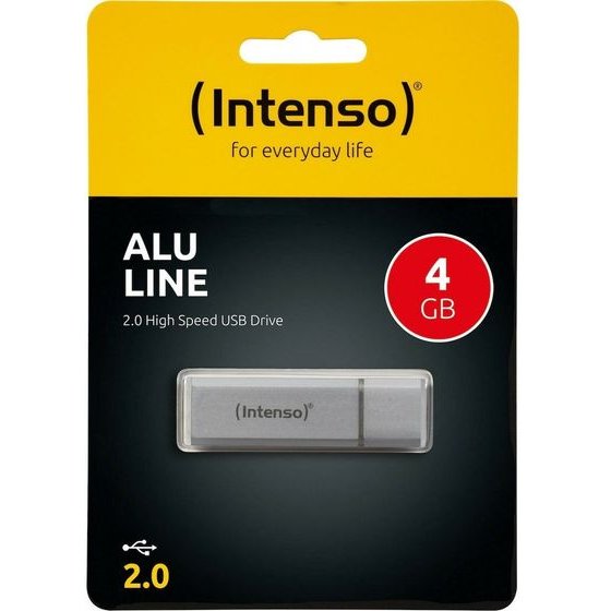 Intenso Alu Line 4GB Usb Stick 2.0 Silver (INTE3521452) - (3521452)