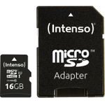 Intenso Microsdhc Card 16GB Class 10 UHS-I Premium With Adapter (INTE3423470) - (3423470)