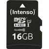 Intenso Microsdhc Card 16GB Class 10 UHS-I Premium With Adapter (INTE3423470) - (3423470)