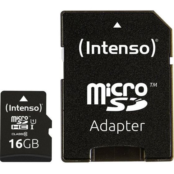 Intenso Microsdhc Card 16GB Class 10 UHS-I Premium With Adapter (INTE3423470) - (3423470)