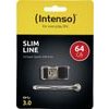 Intenso Slim Line 64GB Usb 3.0 Flash Drive Black (INTE3532490) - (3532490)