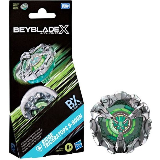 Hasbro Beyblade X: Booster Single Top - Ridge Triceratops 9-80GN (G3392)