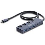 DeLock USB-C Hub �� ���������, 4x �����, 10Gbps, USB-C �������, ���� - (64384)