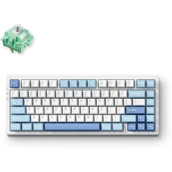 MCHOSE Wireless Gaming Mechanical Keyboard G75 Pro - Tofu Switch v2 [Linear] (English US), Blue Cabbage - (G75-4A)