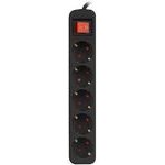 Lanberg Power Extension 1.5 m 5 Ac outlet(s) Indoor Black - (PS1-05F-0150-BK)
