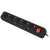 Lanberg Power Extension 1.5 m 5 Ac outlet(s) Indoor Black - (PS1-05F-0150-BK)