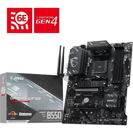 MSI Motherboard Amd B550 Socket AM4 - (B550 Gaming WIFI6E)