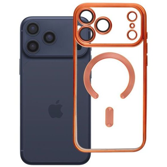 Case For Iphone 18 Pro Max / 17 Pro Max Electro Mag Cover Compatible With Magsafe Orange OEM