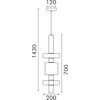 Aca �������� ��������� ����� �������� Cob 5W 3000K IP20 D20XH120CM - (HM250263BC)