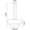 Aca �������� ��������� ���������� ���� Led 12W 3000K IP20 D42XH120CM - (HM25127SM)