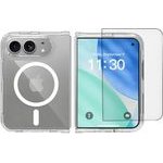 Vivid Set Tpu Magsafe Clear Case + Full Face Tempered Glass Apple Iphone Duo - (VIVGGS000119)