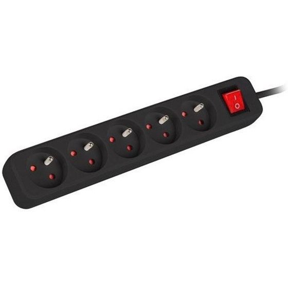 Lanberg Power Extension 1.5 m 5 Ac outlet(s) Indoor Black - (PS1-05E-0150-BK)