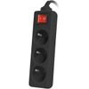 Lanberg Power Extension 3 m 3 Ac outlet(s) Indoor/Outdoor Black - (PS1-03E-0300-BK)