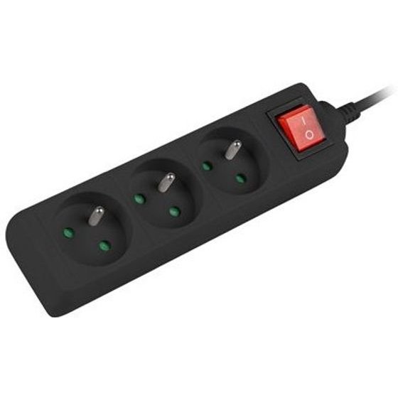 Lanberg Power Extension 3 m 3 Ac outlet(s) Indoor/Outdoor Black - (PS1-03E-0300-BK)