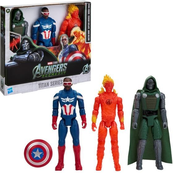 Hasbro Marvel: Avengers Dooms Day Doctor Doom, Captain America & Human Torch (G3549)
