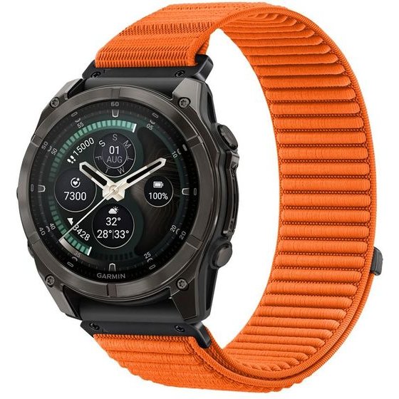 Tech-Protect Nylonloop Garmin Fenix 5X / 5X Plus / 6X / 6X Pro / 7X / 8 / 8 Pro / 9 / 9 Pro (51 MM) Signal ORANGE