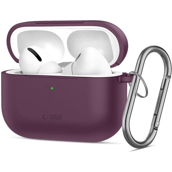 Tech-Protect Silicone Hook Apple Airpods Pro 3 BURGUNDY