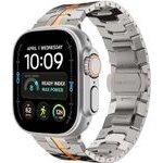 Tech-Protect Stainless Apple Watch 8 / 9 / 10 / 11 / 12 / Se / Ultra (44 / 45 / 46 / 49 MM) TITANIUM/ORANGE
