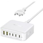 Baseus Desktop Charger Enerfill FH21, 120W, 3.25A, 2 x USB-A - 4 x USB-C, White - (E0120T01)